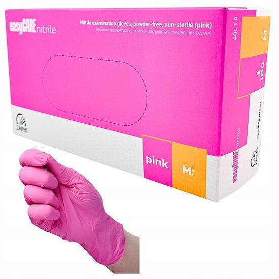 easyCARE nitrila cimdi - rozā
